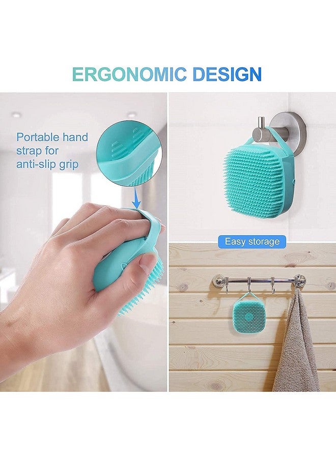 Silver Spoon Soft Silicone Bath Brush with Shampoo Dispenser - Image 4