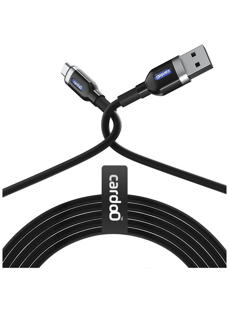 cardoO USB-A to Micro USB Cable 1.2M – Fast Charging & Data Sync – Black – for Android Phones & Tablets - Image 1