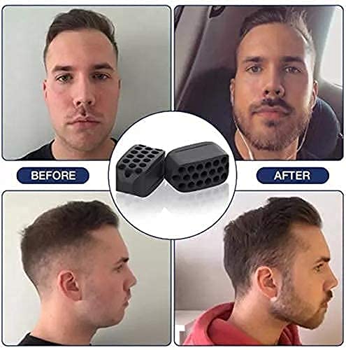 MAYCREATE® Jawline Exerciser, jaw exerciser for Women & Men, Jaw Trainer Jawline shaper jaw Workout, Double Chin Reducer, Face Slimmer and Neck Toning, Define Your Jawline (Black, Pack of 2) - Image 4