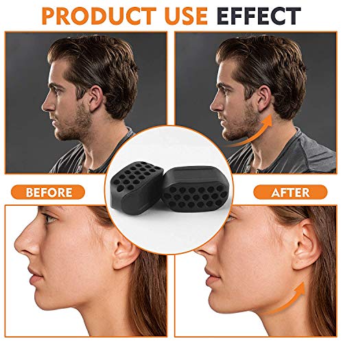 MAYCREATE® Jawline Exerciser, jaw exerciser for Women & Men, Jaw Trainer Jawline shaper jaw Workout, Double Chin Reducer, Face Slimmer and Neck Toning, Define Your Jawline (Black, Pack of 2) - Image 2
