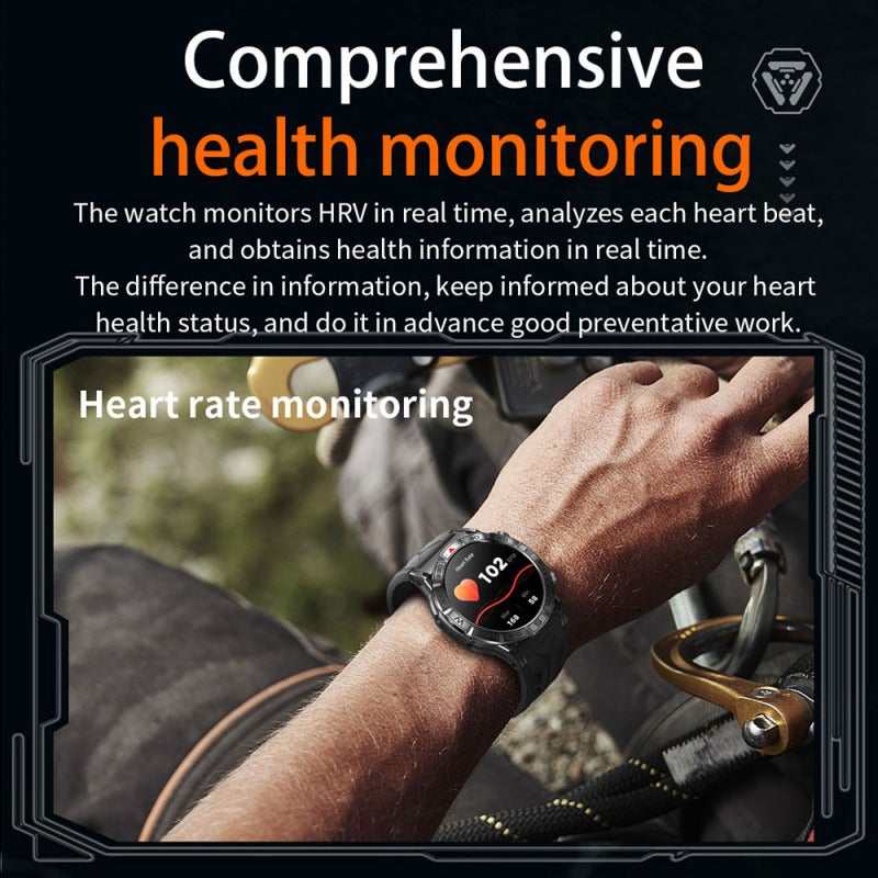 Smart Watch: 1.43-Inch OLED High-Clear Screen - BT Call Function, Long Battery Life Outdoor Sports Smart Watch for Men, Android Users - Image 4