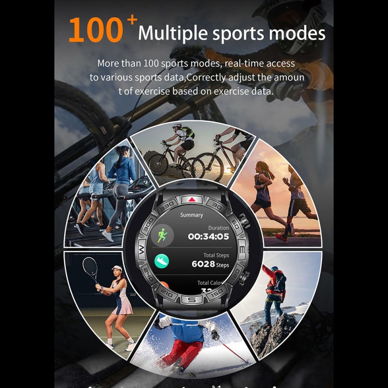 Smart Watch: 1.43-Inch OLED High-Clear Screen - BT Call Function, Long Battery Life Outdoor Sports Smart Watch for Men, Android Users - Image 5