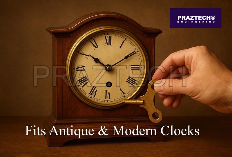 PRAZTECH ® 18‑Size Solid Brass Clock Winding Key Set – Includes Sizes 000 to 15, Durable Metal Construction, Ideal for Grandfather, Wall & Mantel Clocks - Image 3