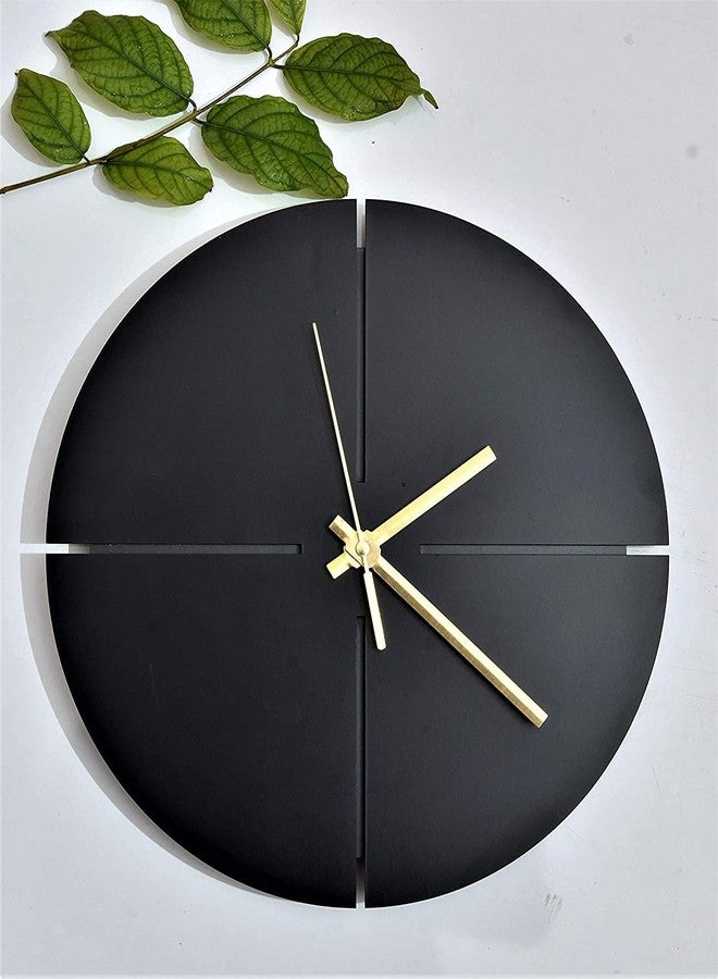 Ingo creation Black Wooden Big Size Wall Clock for Living Room, Hall, Bedroom (30.48 x 30.48 cm) - Image 4