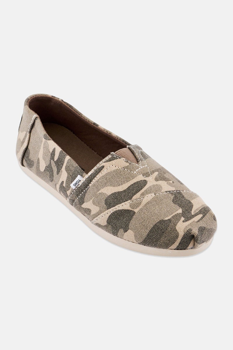 TOMS Women Alpargata Camouflage Slip On Flats, Multicolor - Image 1