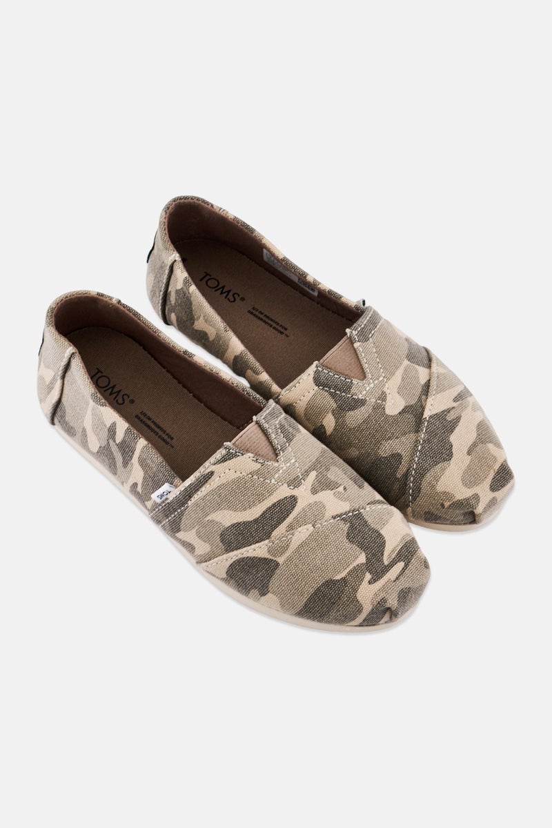 TOMS Women Alpargata Camouflage Slip On Flats, Multicolor - Image 4
