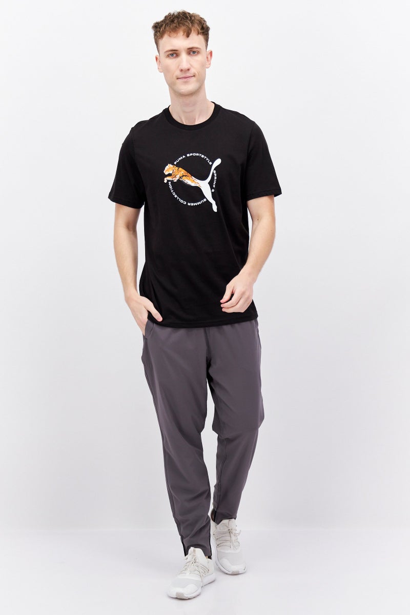 PUMA Men Sportswear Fit Short Sleeves Training T-Shirt, Black Combo - Image 4