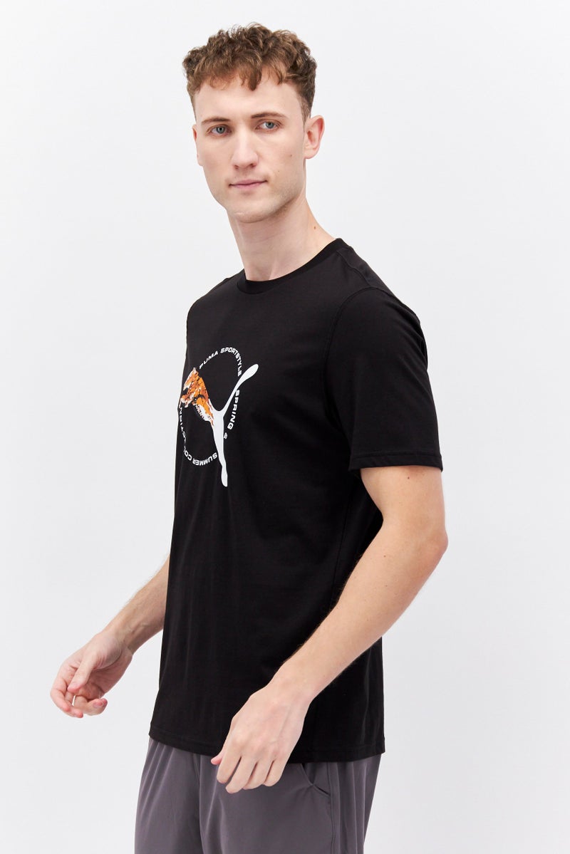 PUMA Men Sportswear Fit Short Sleeves Training T-Shirt, Black Combo - Image 2