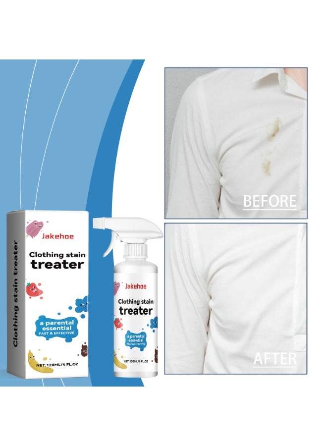 Jakehoe Grease Stain Remover for Clothes, 120ml Portable Fabric Oil Remover, Travel Size Cleaner for Laundry, Ideal for Clothes, Underwear, Carpets, Linens, and Baby Stains - Image 3