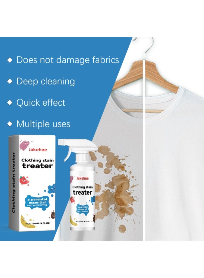 Jakehoe Grease Stain Remover for Clothes, 120ml Portable Fabric Oil Remover, Travel Size Cleaner for Laundry, Ideal for Clothes, Underwear, Carpets, Linens, and Baby Stains - Image 5
