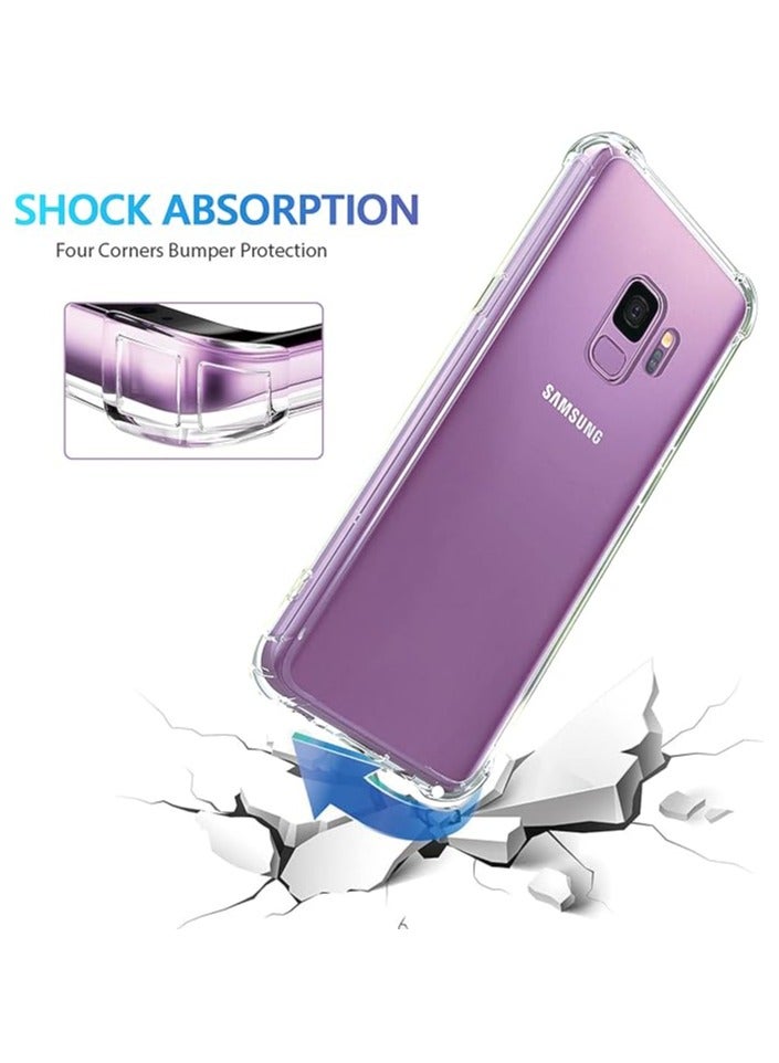 Case for Samsung S9 Plus Clear Case Cover Soft Flexible Transparent Silicone TPU Back Cover with Camera Protection and Shockproof Bumper for S9+ Plus Clear - Image 3