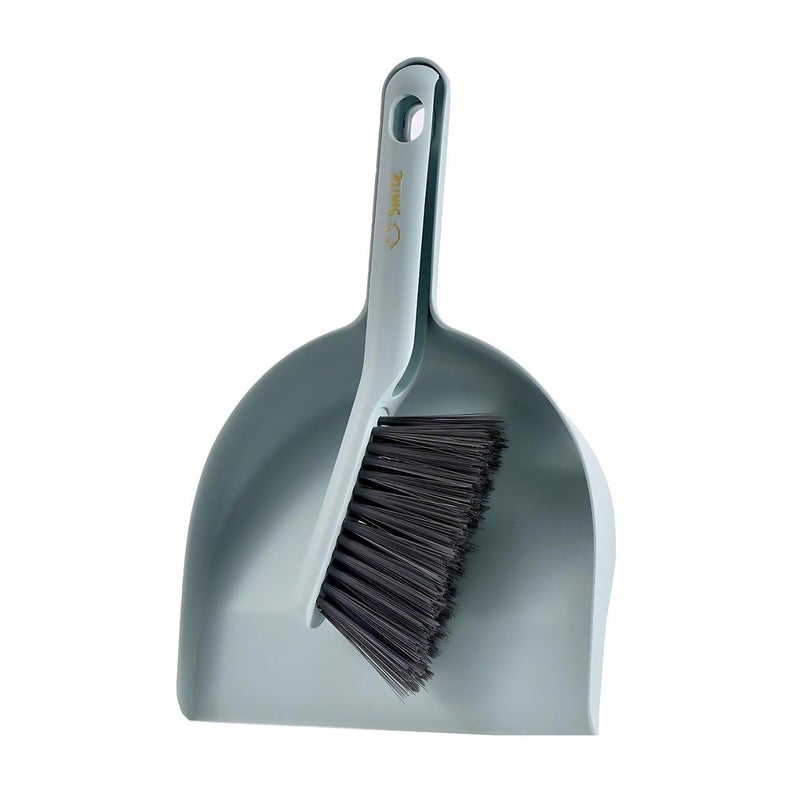 MECGREEN Dust Pan with Brush Set Multipurpose Dusting Cleaning Set Portable Easy to Store for Home Kitchen Office