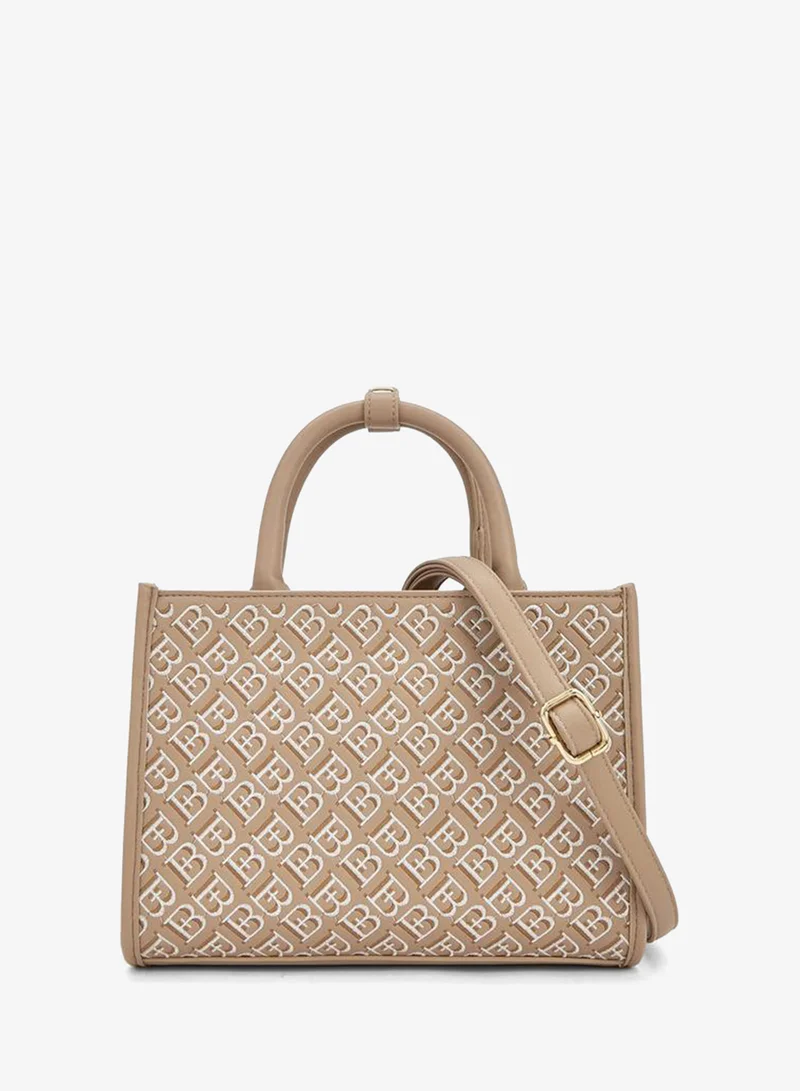 Logo Detail Tote Bag With Double Handles