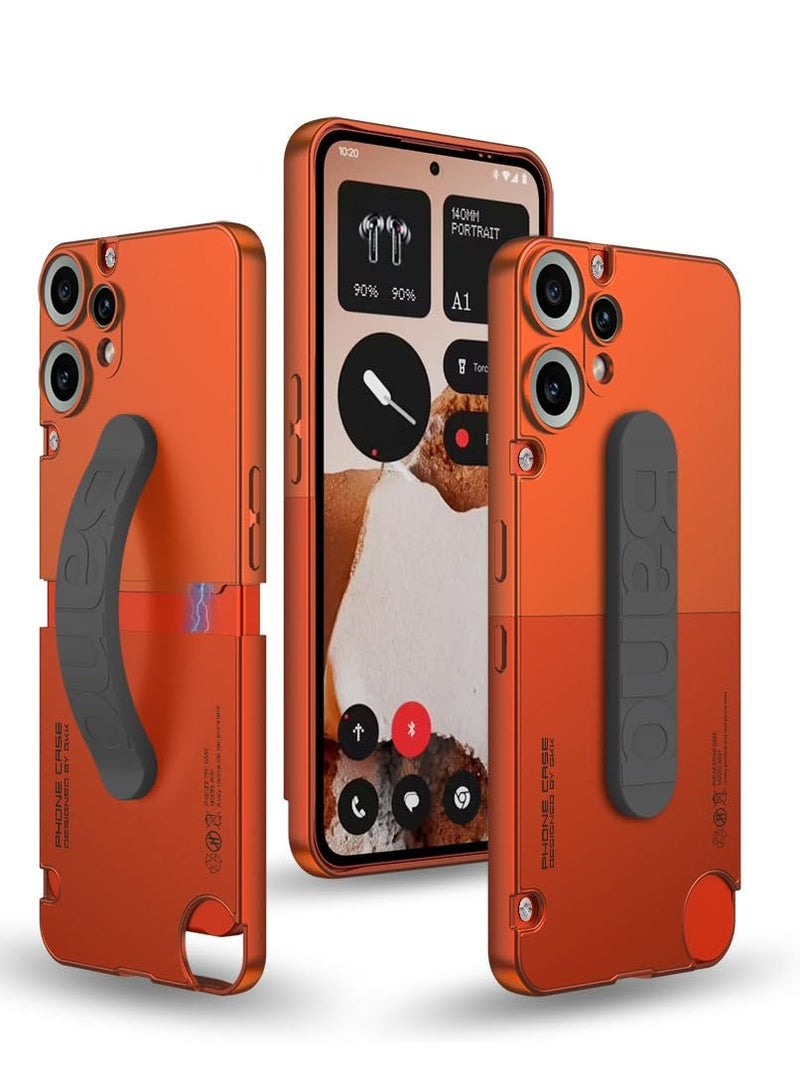 Case for Nothing CMF Phone 2 Pro Case with Elastic Silicone Wristband, 2-in-1 Frosted Hard PC Shockproof Protective Back Cover for Nothing CMF Phone 2 Pro (2025)