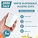 Lilymicky 2000 PACK 5 oz White Plastic Cups 5 Ounce Disposable Plastic Bathroom Cups for Tasting Drinking - Image 4