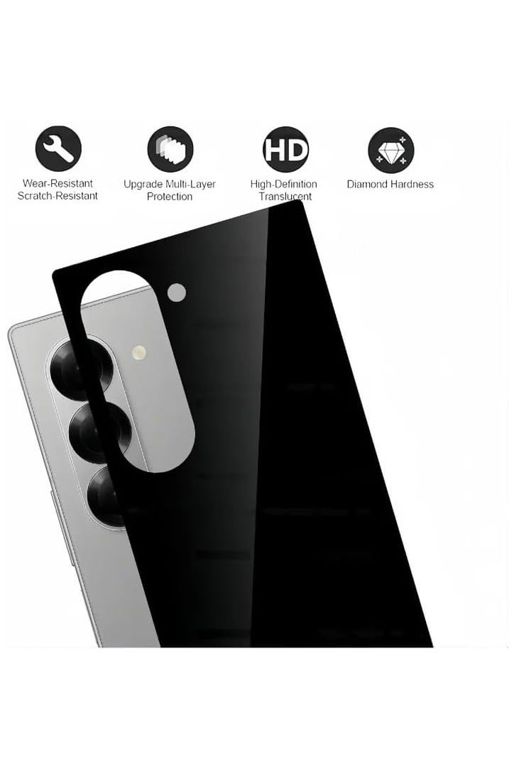 Muzz Samsung Galaxy Z Fold 7 Screen Protector 9H Tempered Glass  Front and Back 1-Pack Black (Privacy) - Image 5