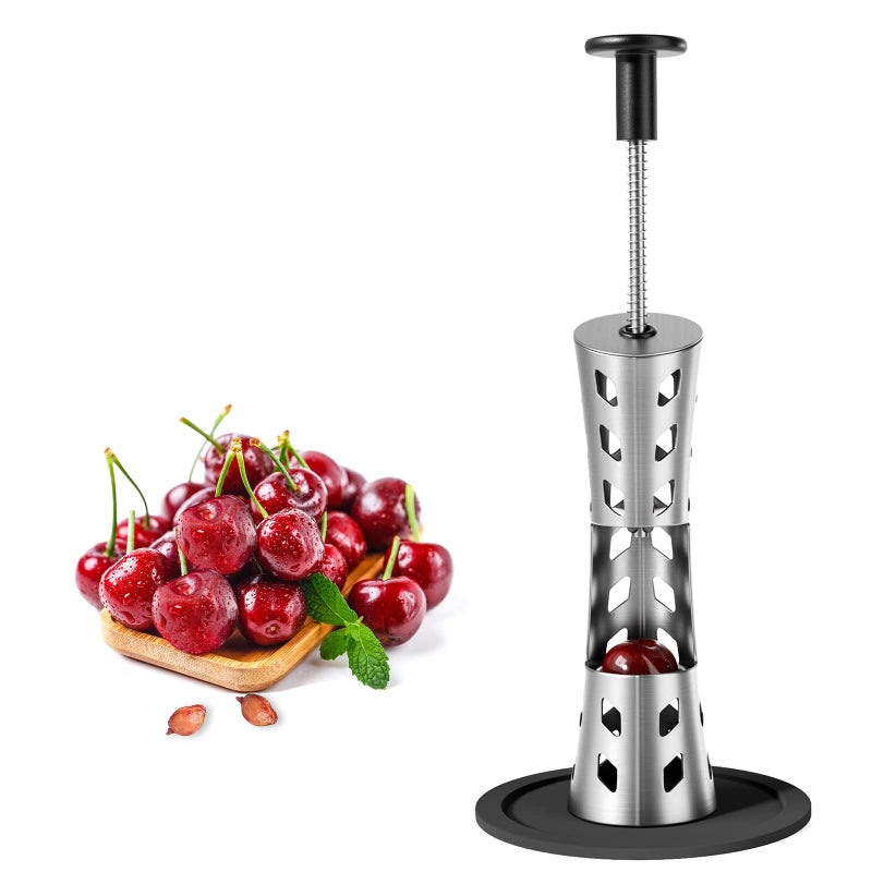Newness Newness Cherry Pitter Premium Cherry Pitter Remover Tool 304 Stainless Steel Cherry Seed Remover Durable Cherry Stoner Fruit Pit Corer Deseeder Kitchen Tool Press Type More Labor Saving 