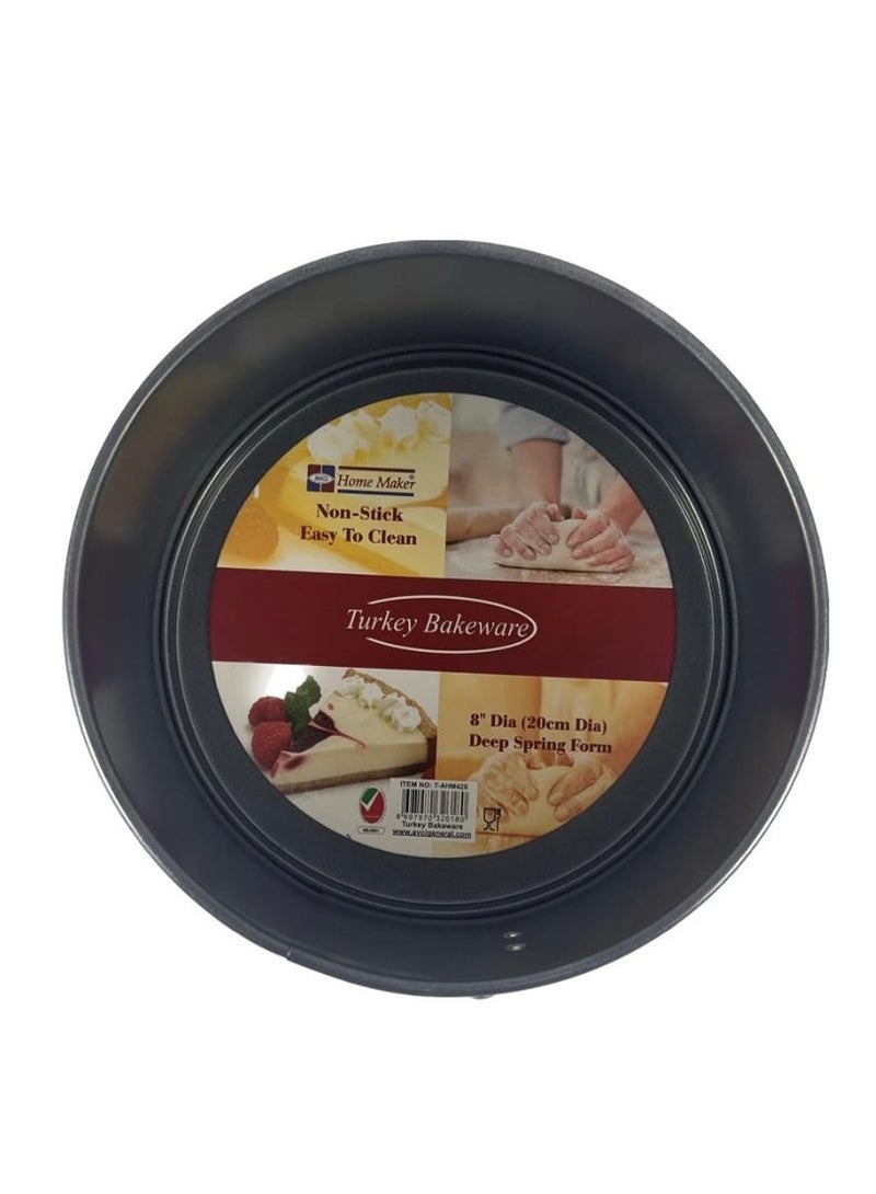 Homemaker Non-stick Deep Springform Pan, 20cm x 10cm, Black - Image 3