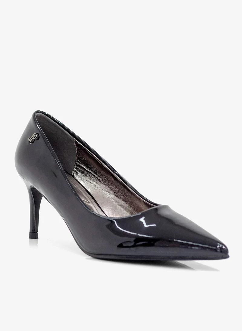 LAMARAPARIS Bavisha 7cm heel pointy pat court black