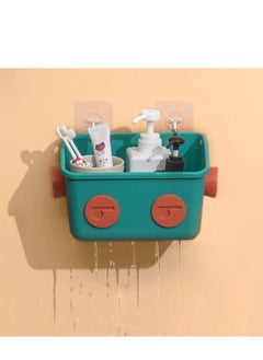 KASTWAVE Bath Toy Storage Organizer Basket 3 Layers Colorful Robot Modeling Wall Mounted Kids Hanging Shower Caddy with Hooks for Shampoo  - Image 2