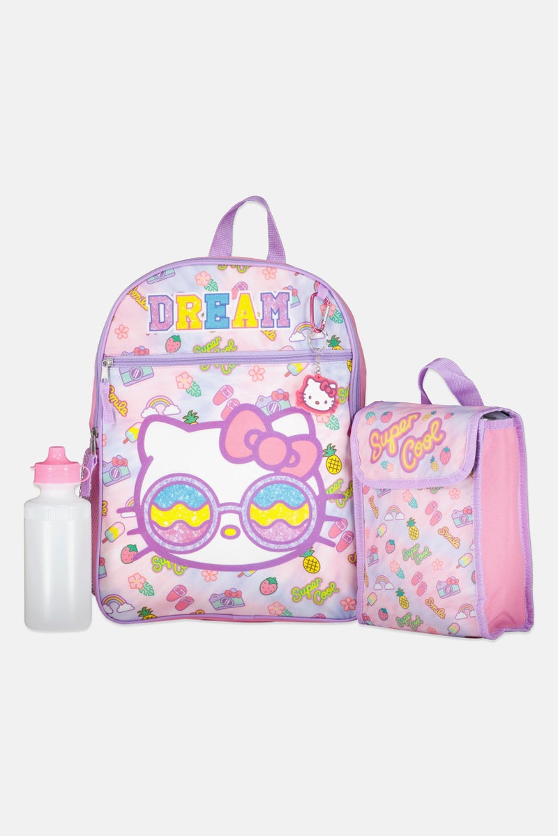 Sanrio طقم حقيبة ظهر مكون من 5 قطع للبنات بألوان متعددة - Image 1