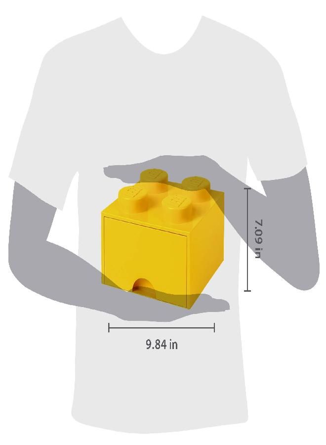 Room Copenhagen Room Copenhagen, LEGO Brick Drawer - Stackable Storage and Décor - Brick 4, Bright Yellow  - Image 2