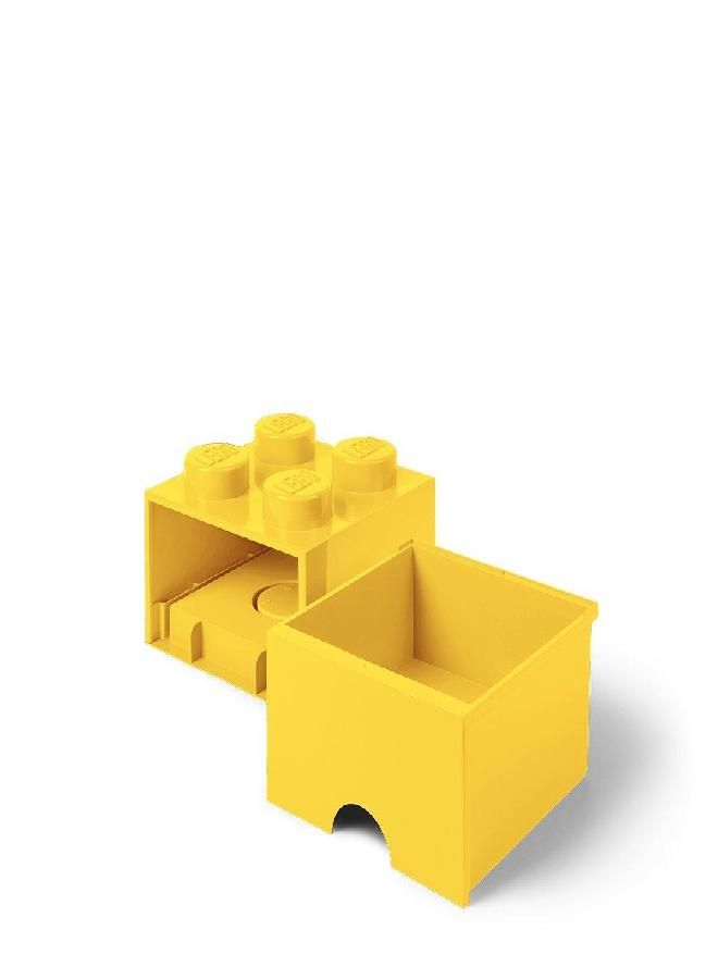 Room Copenhagen Room Copenhagen, LEGO Brick Drawer - Stackable Storage and Décor - Brick 4, Bright Yellow  - Image 3