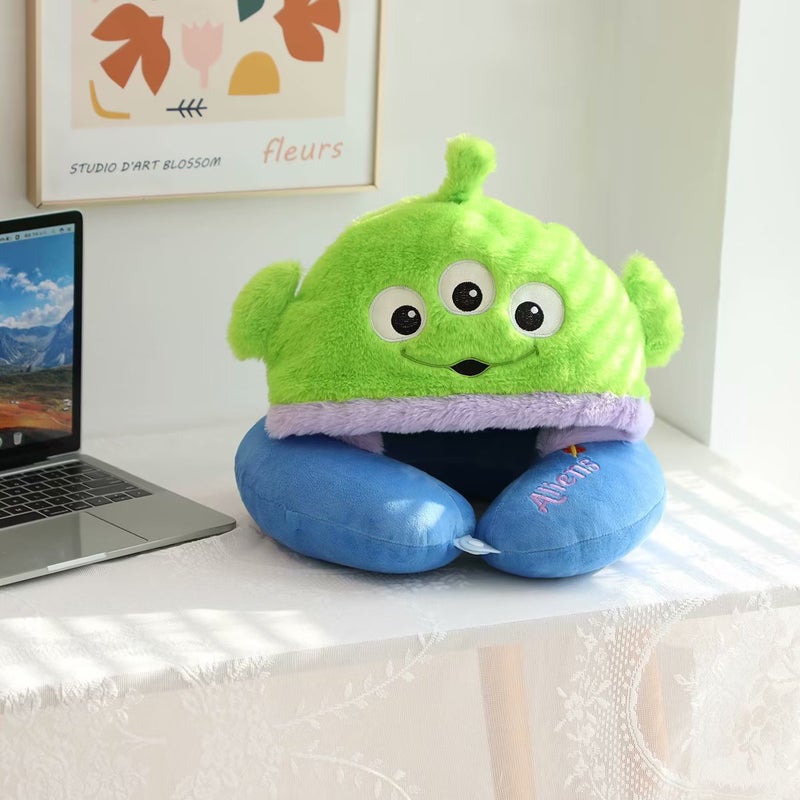 Cute Hooded Neck Pillow for Travel and Office Three eyes