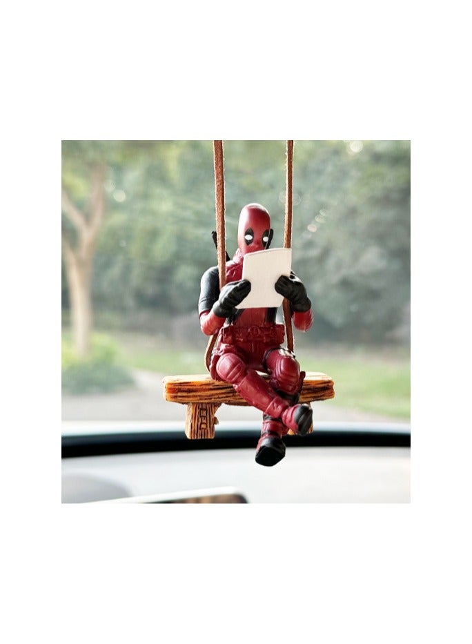 EBMINI Creative Anime Deadpool Swing Car Pendant Car Ornament 
