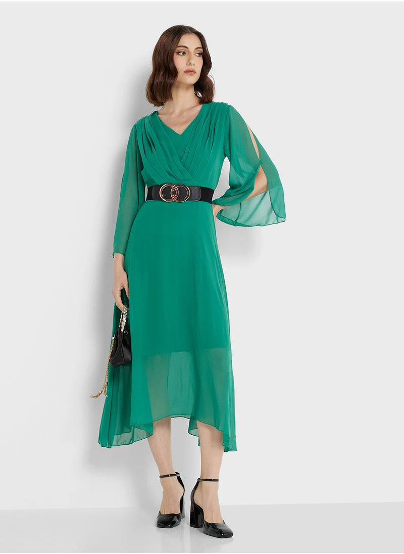 ELLA - فستان A-Line بأكمام مشقوقة - Image 1