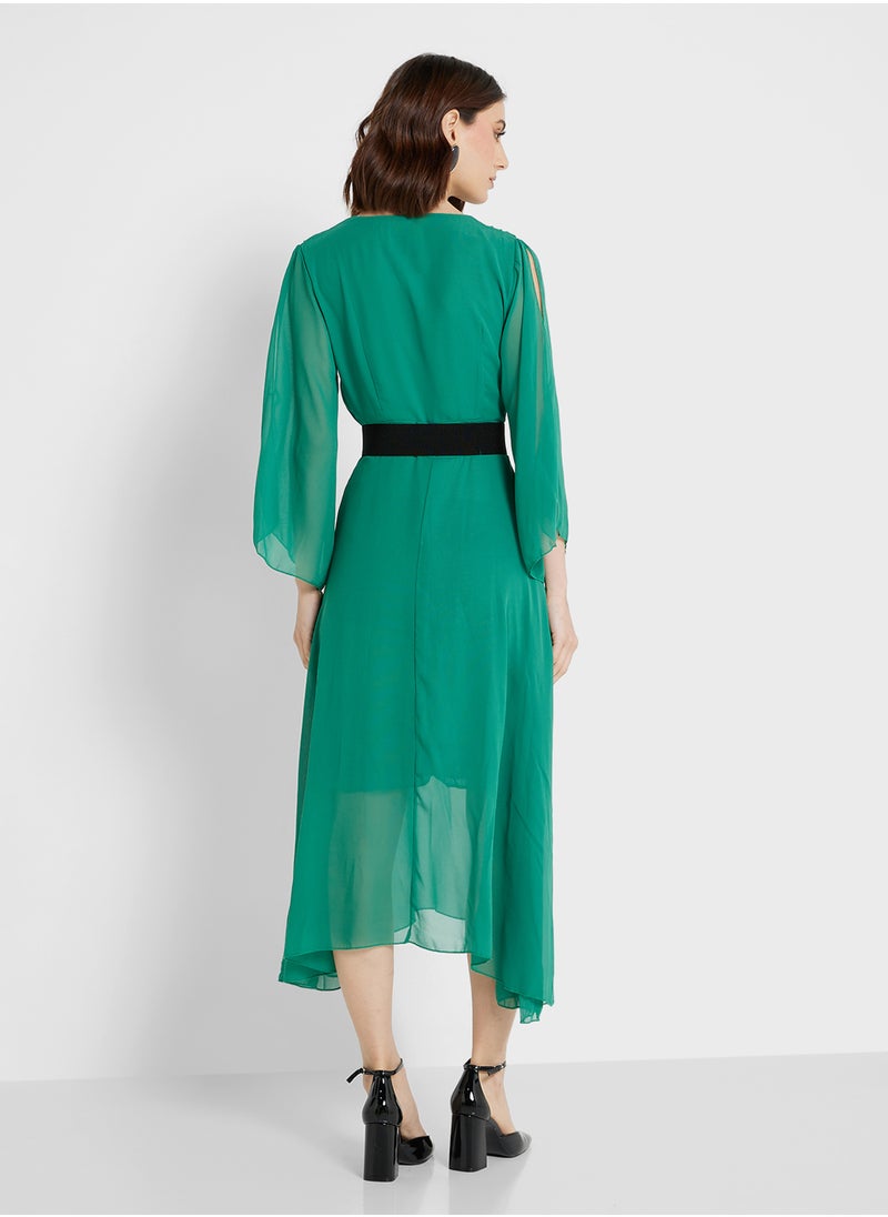ELLA - فستان A-Line بأكمام مشقوقة - Image 1