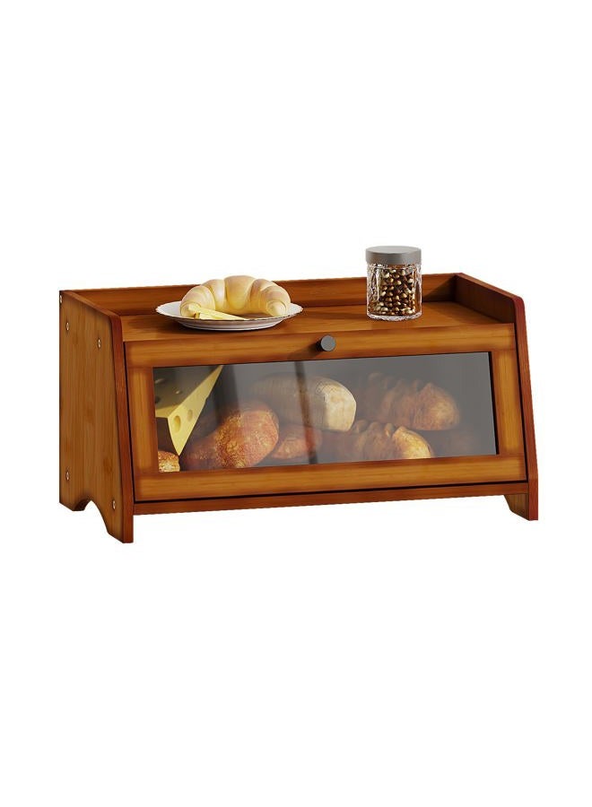 BAMBANG Small Brown Kitchen Worktop Bread Box - Image 1