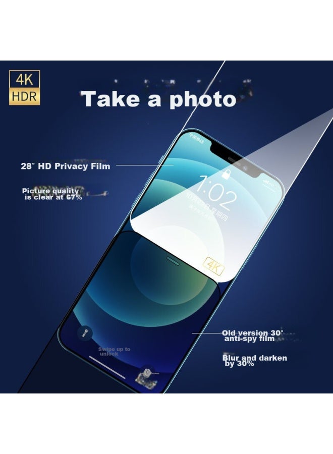 Koolife Privacy Screen Protector For Apple Iphone 12 Pro Max, Anti-spy Tempered Glass Film, Full Coverage Anti-peeping Protective Film, Shatterproof, Fingerprint Resistant - Image 2