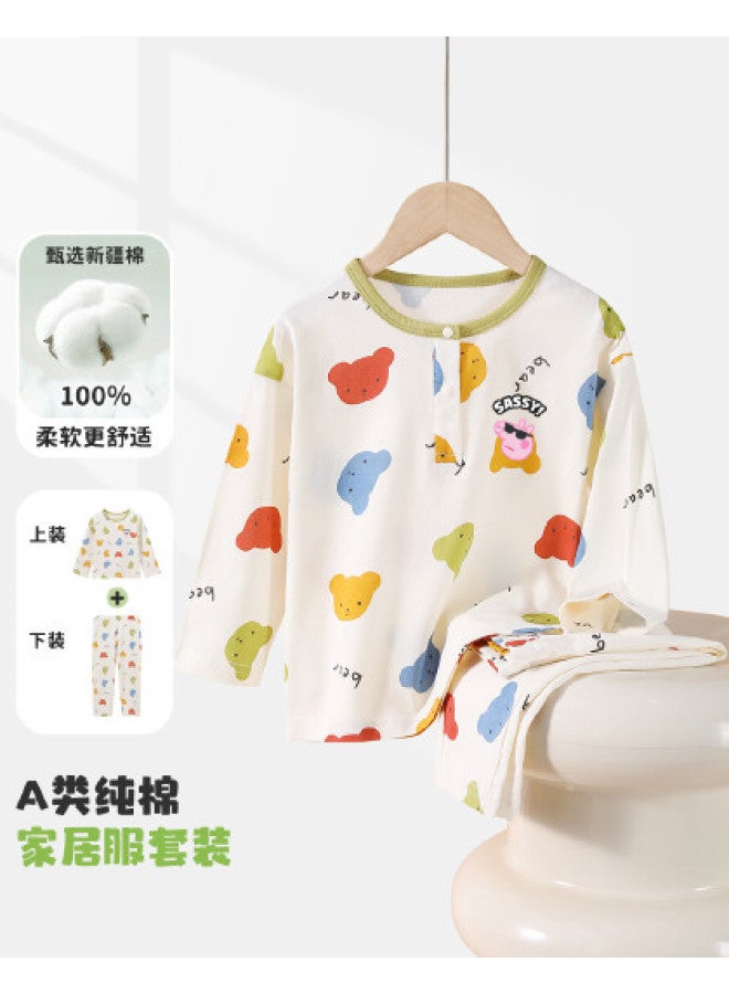peppa Pig Spring Boys' Soft & Comfortable Pajama Set - Full Print Baby Homewear - Image 1