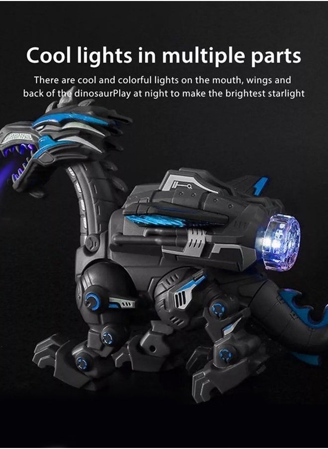 UETEEY Electric Dinosaur Toys, Realistic Electric Walking Dinosaur Model, Dinosaur Robot, Walking With Simulated Fire Led Lighting Water Spray And Roaring Sound, Electric Toys For Kids  - Image 3
