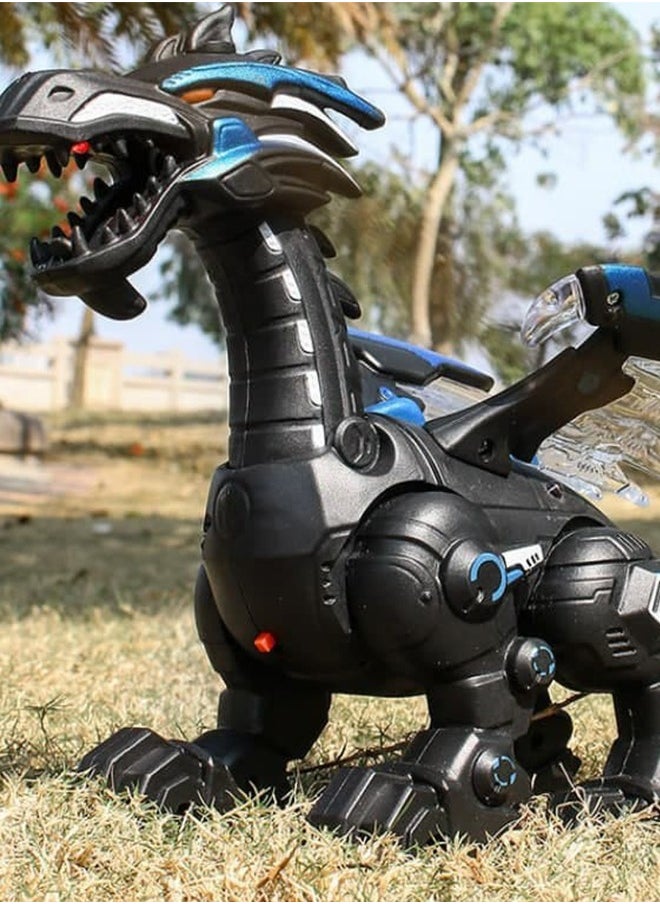 UETEEY Electric Dinosaur Toys, Realistic Electric Walking Dinosaur Model, Dinosaur Robot, Walking With Simulated Fire Led Lighting Water Spray And Roaring Sound, Electric Toys For Kids  - Image 5