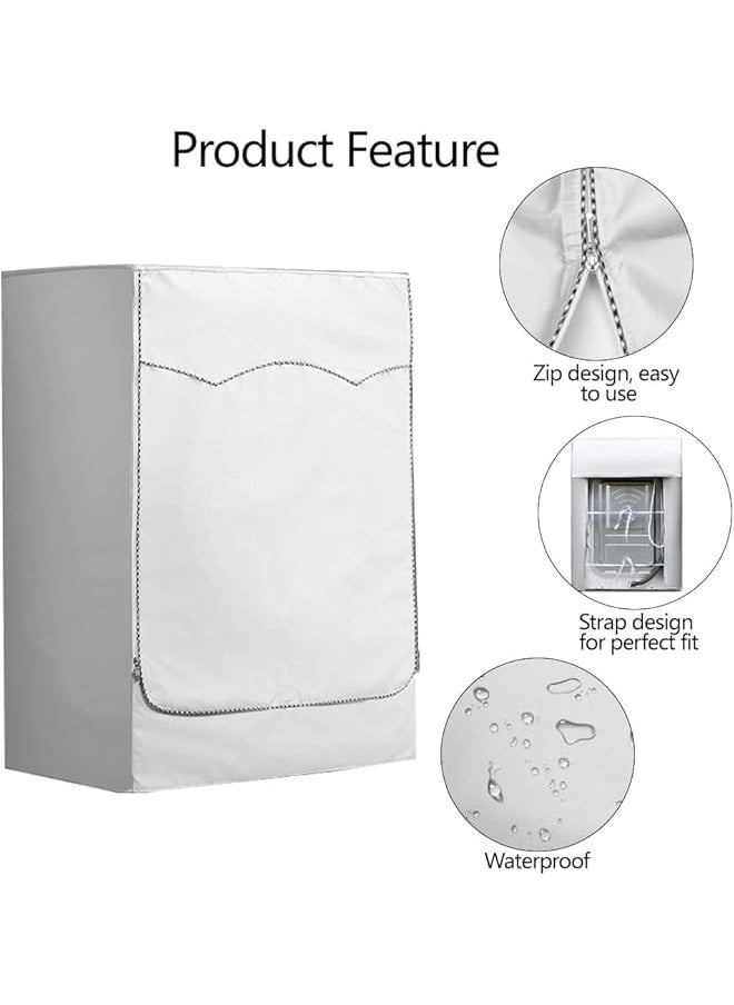 erorex - Washing Machine Cover Washer Waterproof Dustproof Cover Washer Dryer Cover For Front Loading Thick Fabric Washing Machine Cover For Top Load And Front Load 60 X 55 X 85 Cm Ji Tao Dsa - Image 1