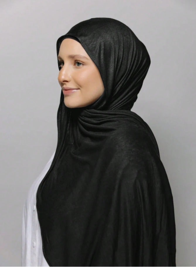Instant Hijab Cotton Hijab Set 3-in-1 Hijabs Scarf with Built-in Magnets and Undercap Head Wraps with Model Cap - Image 3