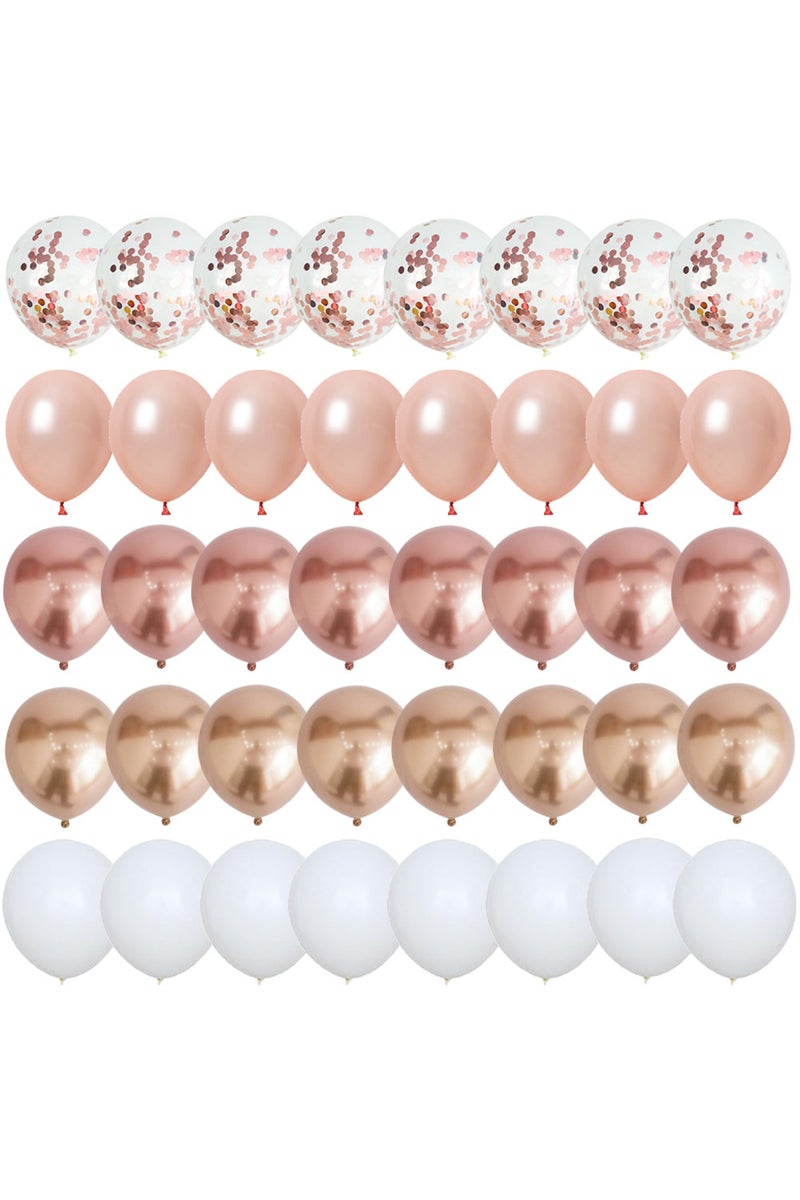 Other Champagne Rose Gold 40pcs 12inch Rose Gold Confetti Latex Balloons Happy Birthday Party Decora
