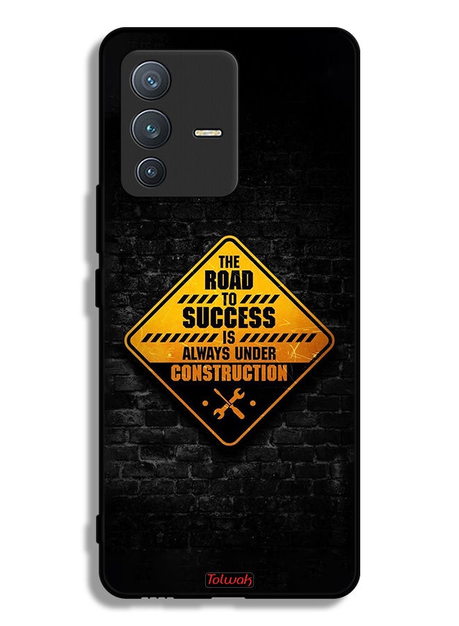 Tolwak Vivo V23 Pro 5G Protective Case Cover The Road To Success Is Always Under Construction - Image 1