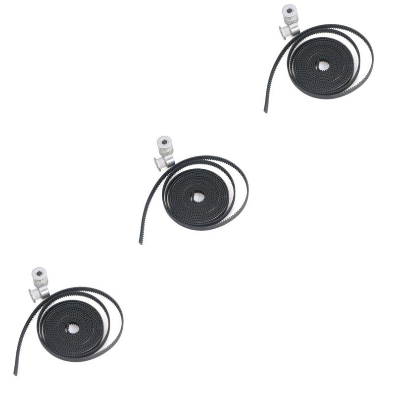 Gatuida 6Pcs Aluminum Timing Pulley Belt Kit For Printer Medium Size 3Pcs - Image 2