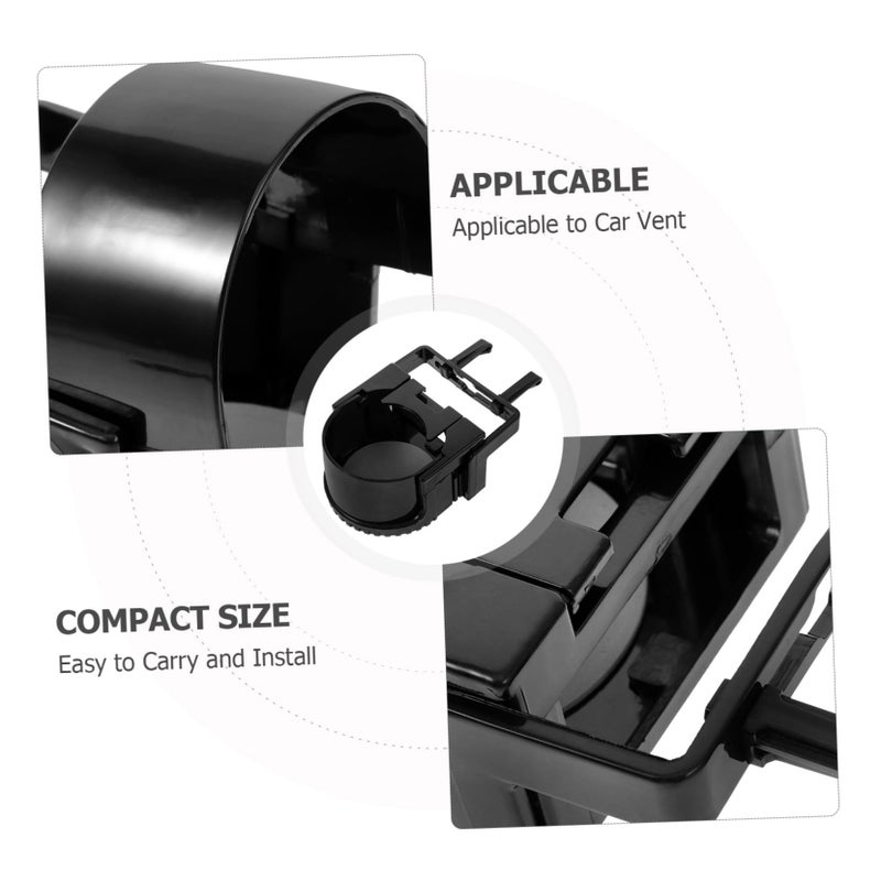 Black Car Cup Holder Space Saving Automotive Drink Holder Fits Water Bottles and Cups Easy to Install - Image 4