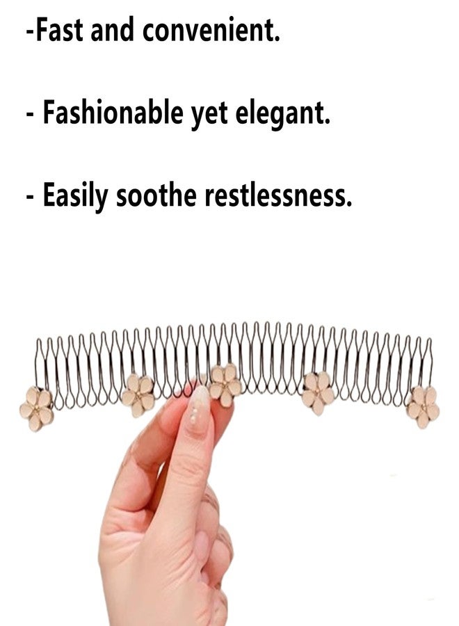Nanchroadly Invisible Hair Clips, 4 Pcs Stretchable Invisible Hair Pins Hair Finishing Fixer Comb Holder Stretchable Hair Pin, Invisible Hair Holder Hair Styling Tools Hair Accessories for Women and Girls - Image 4