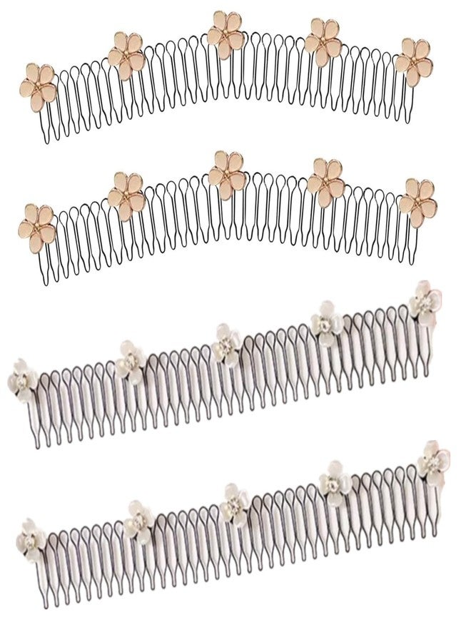 Nanchroadly Invisible Hair Clips, 4 Pcs Stretchable Invisible Hair Pins Hair Finishing Fixer Comb Holder Stretchable Hair Pin, Invisible Hair Holder Hair Styling Tools Hair Accessories for Women and Girls - Image 1
