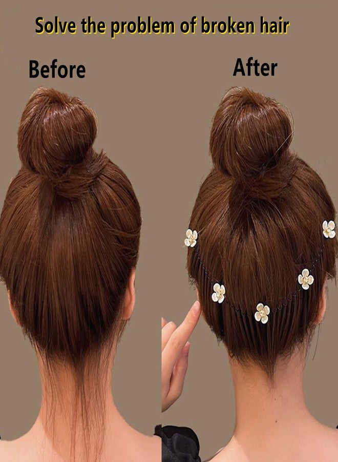 Nanchroadly Invisible Hair Clips, 4 Pcs Stretchable Invisible Hair Pins Hair Finishing Fixer Comb Holder Stretchable Hair Pin, Invisible Hair Holder Hair Styling Tools Hair Accessories for Women and Girls - Image 5