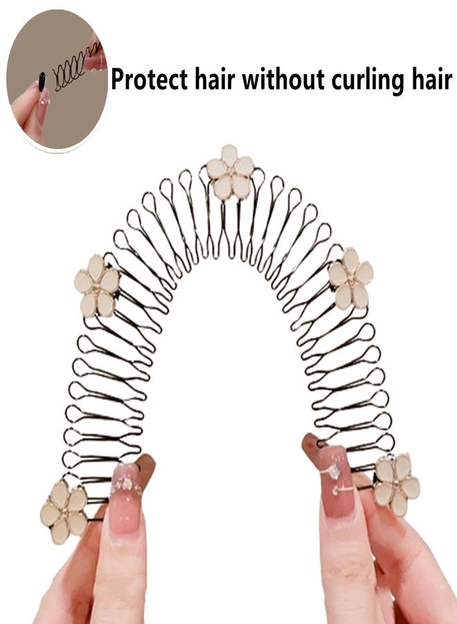 Nanchroadly Invisible Hair Clips, 4 Pcs Stretchable Invisible Hair Pins Hair Finishing Fixer Comb Holder Stretchable Hair Pin, Invisible Hair Holder Hair Styling Tools Hair Accessories for Women and Girls - Image 3