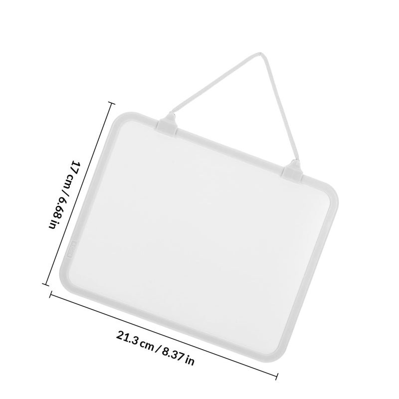 Double Sided Portable Whiteboard 17x21cm Removable Hanging Strap Mini Dry Erase Board - Image 3
