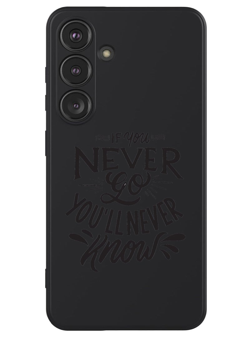 Theodor Protective Slim Fit Case Liquid Silicone Cover with Full Body Protection Anti-Scratch Shockproof Case For Samsung Galaxy S24 Plus (Black) - if you never - Image 1