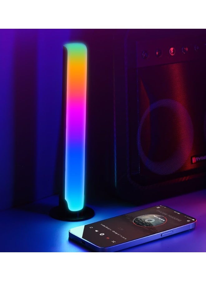 Continuous RGB LED Light Bar with Music Sync, Portable Rechargeable Disco Light, 8 Dynamic Lighting Patterns, USB-C Battery Powered, Tabletop and Floor Stand, Colour Changing, Lightweight, for Party, Gaming, Bedroom and Living Room – L023, Grey - Image 5