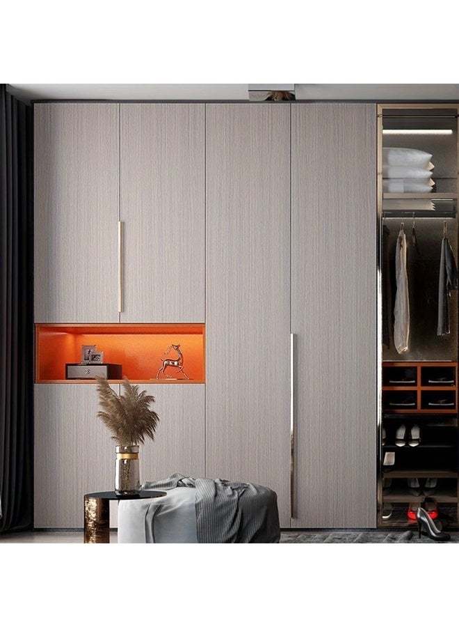 Zeemey 1 Roll Wood Grain Door Sticker, Self-adhesive Removable PVC Wallpaper, Peel & Stick Wallpaper For Kitchen Bedroom Living Room Countertop Furniture, Renovation Wallpaper, Home Decor & Furniture Renovation(40*500cm) - Image 3